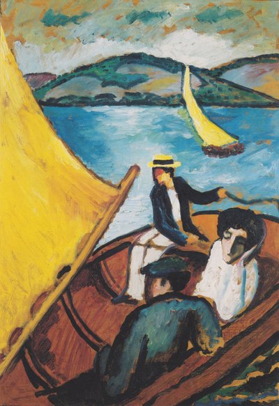 Sailboat on the Tegernsee by August Macke